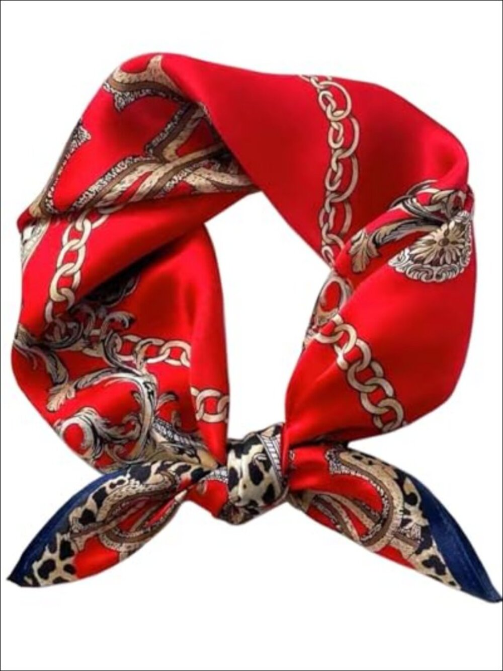 Satin Silk Feeling Square Scarf 27.5" Head Scarf Hair Wrap Bag Accent